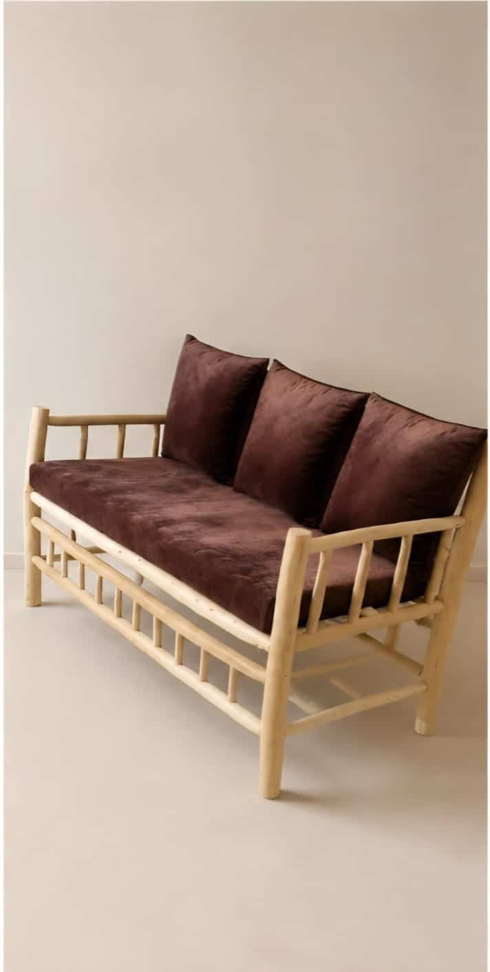 Banc bas artisanal pour intérieur chaleureux ZMN HOME